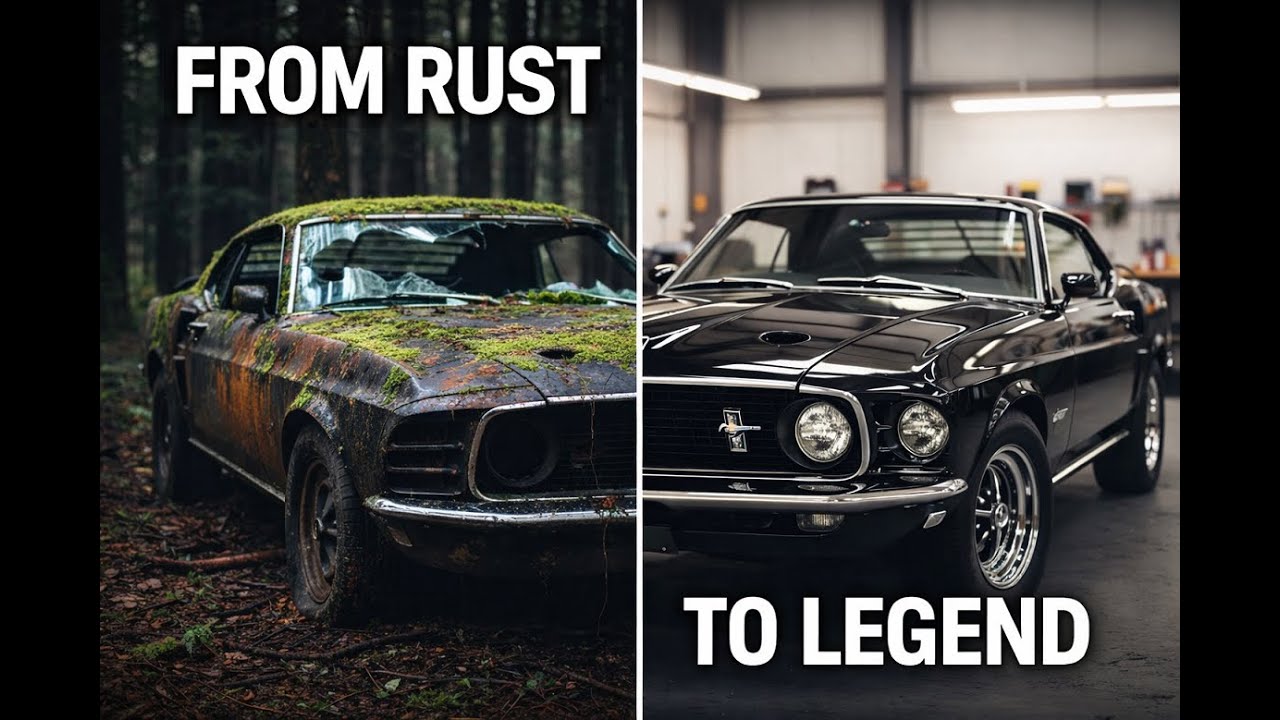 Abandoned for 50 Years: Full Restoration of a Rare Ford Mustang Boss 429 #musclecars,#classicford