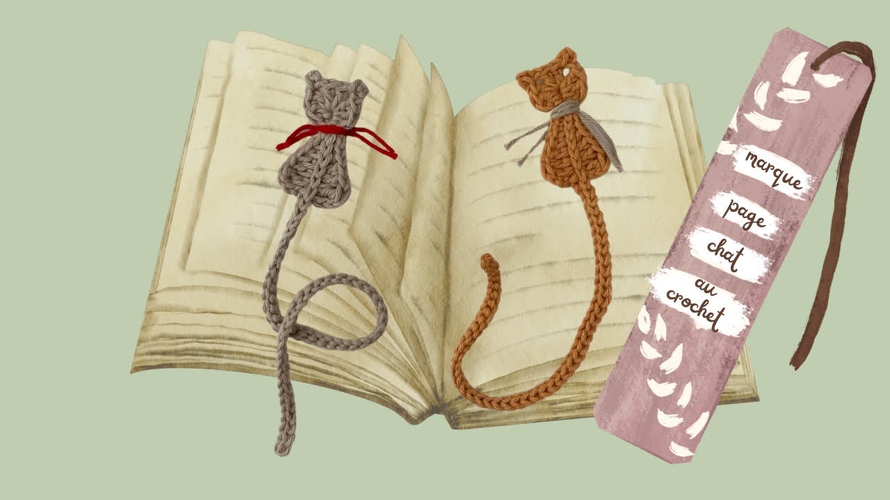 Marque page chat au crochet simple et rapide tutoriel DIY😻🐈🥰