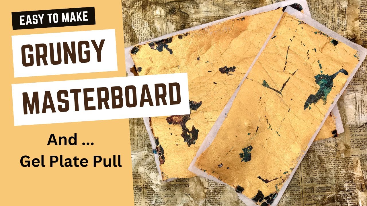 MAKING MASTERBOARDS WITH BOOK PAGES & INK #collage #masterboard #gelprint