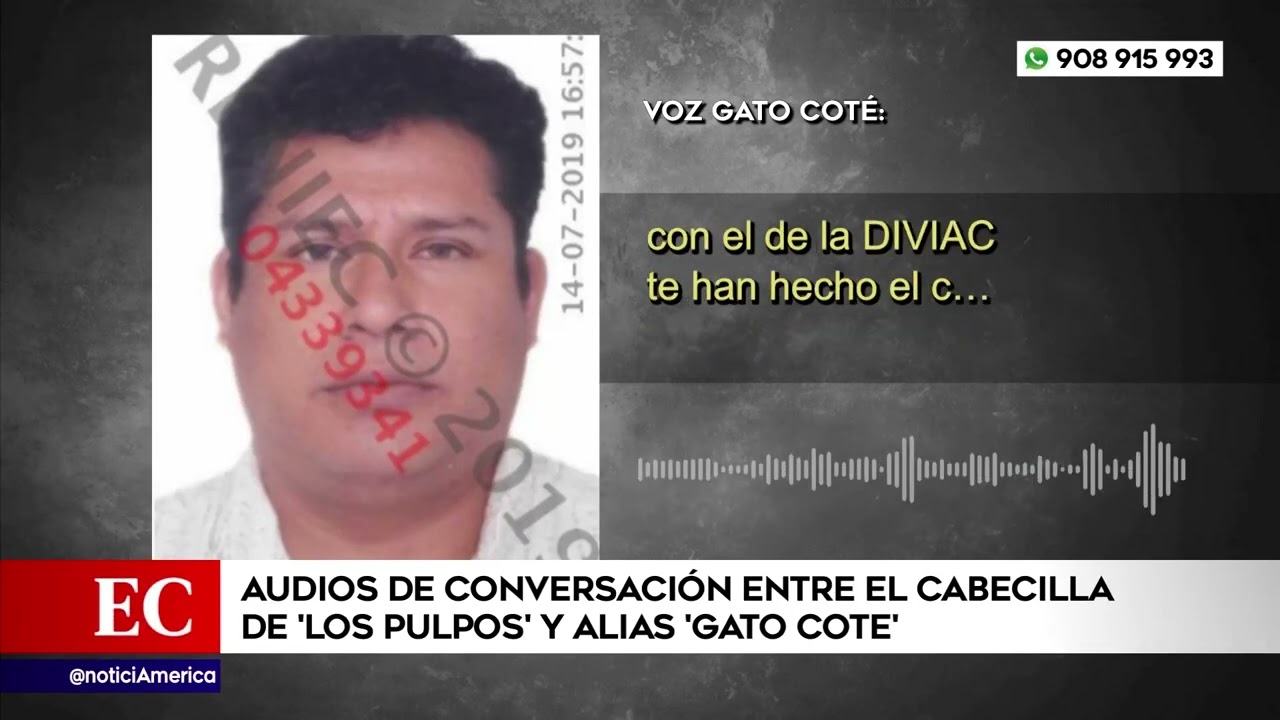 Audios de cabecilla de Los Pulpos y alias 'Gato Cote'