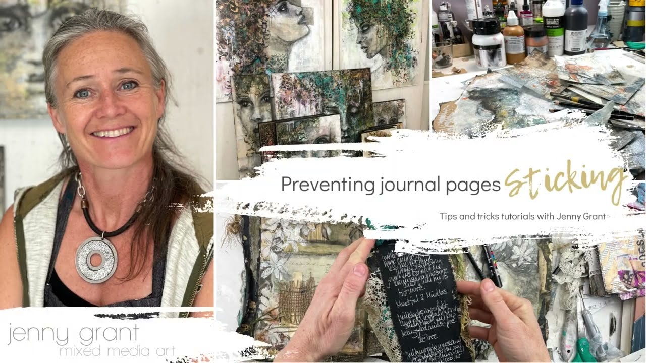 Art Journaling - how to protect your pages and prevent them from sticking together