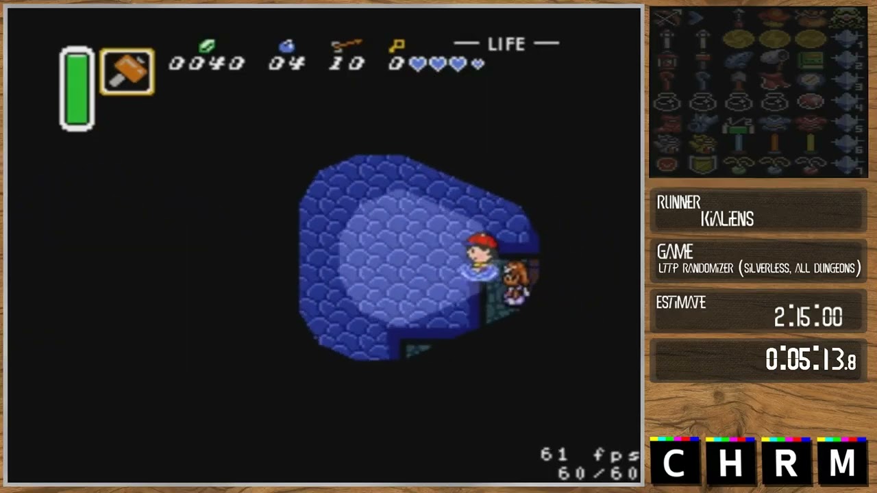 The Legend of Zelda: ALTTP Randomizer (All Dungeons, Silverless) by KiAliens - CHRM 2018