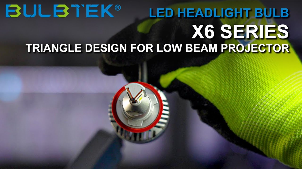 X6 LED Headlight Bulb, Triangle Design for Low Beam Projector Lens