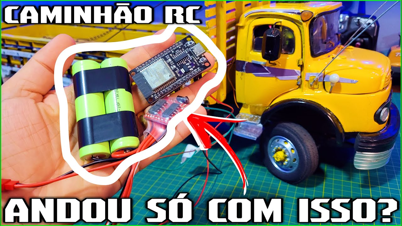 Caminhão de Controle Remoto - Sistema de Tração, Bateria, ESC, Motor com ESP32, @JLCPCB