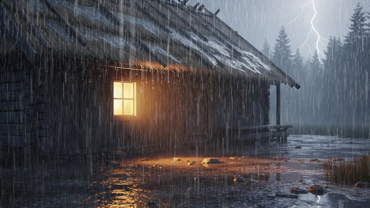 Relaxing Thunderstorm Night ⛈️ | Rain Sounds for Sleeping
