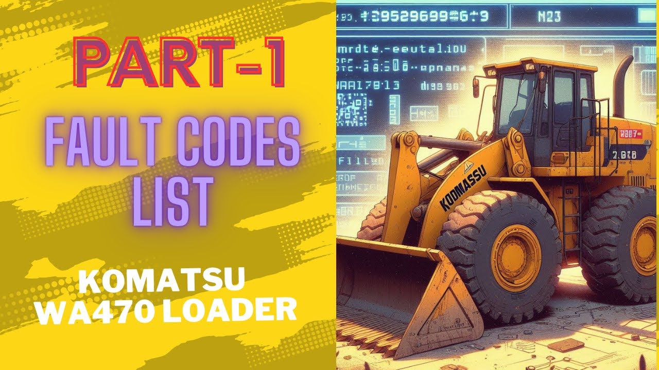 List Of Fault Codes Komatsu WA470-5 Loader || Part-1