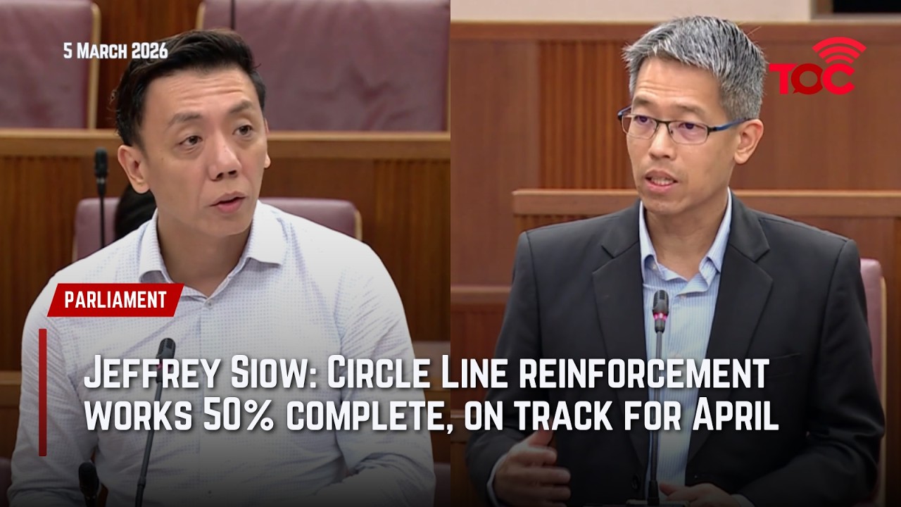 Jeffrey Siow: Circle Line reinforcement works 50% complete, on track for April