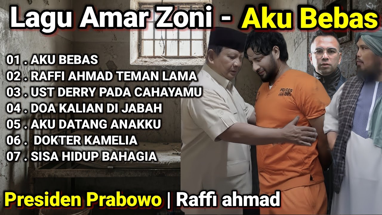 LAGU AMMAR ZONI - AKU BEBAS DARI PENJARA | LAGU AMAR ZONI SLOW ROCK BALLAD MELAYU FULL ALBUM