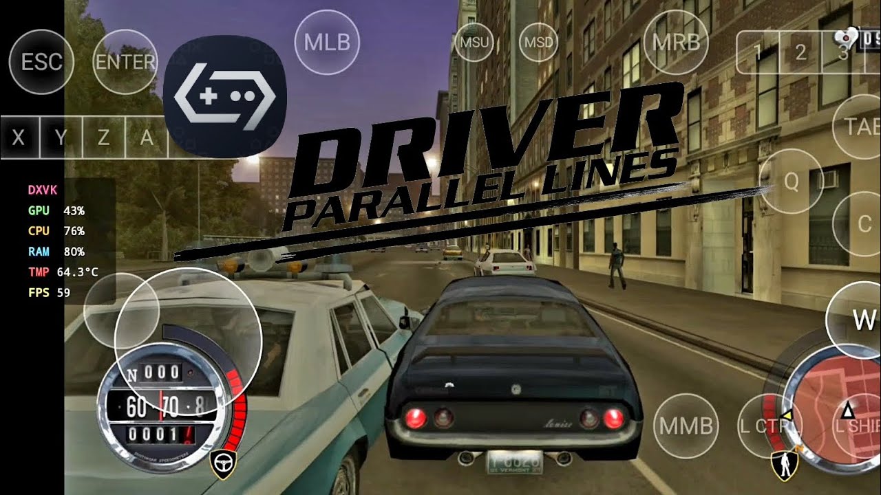Gamehub Emulator Android Gameplay Test Driver Parallel Lines - Gamefusion Snapdragon 8 Gen 3