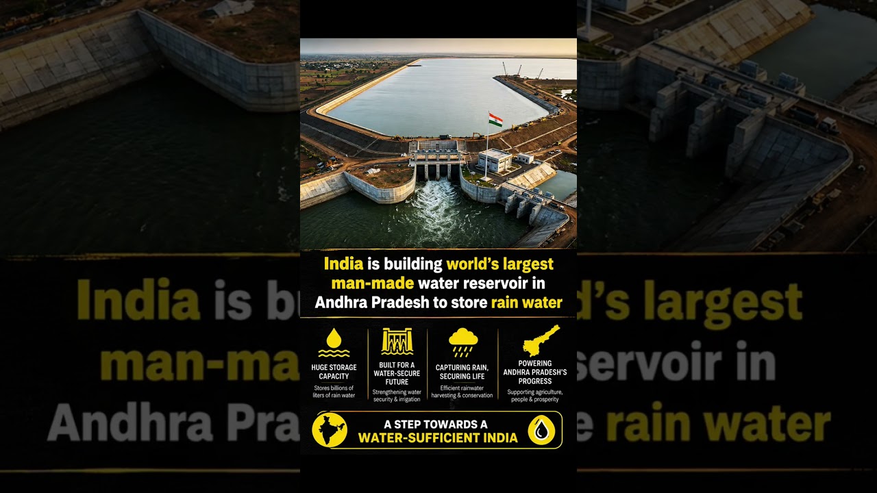 India's Mega Water Project: World's Largest Man-Made Rainwater Reservoir in Andhra Pradesh
