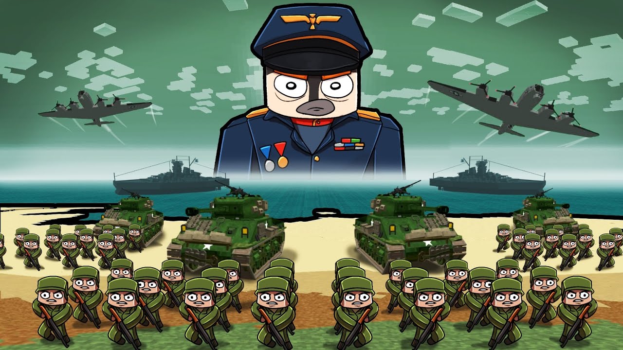 Allies vs Axis - WORLD WAR 2 MAP WARS! (Minecraft)