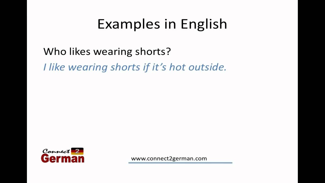 Conditional Sentences in German:  