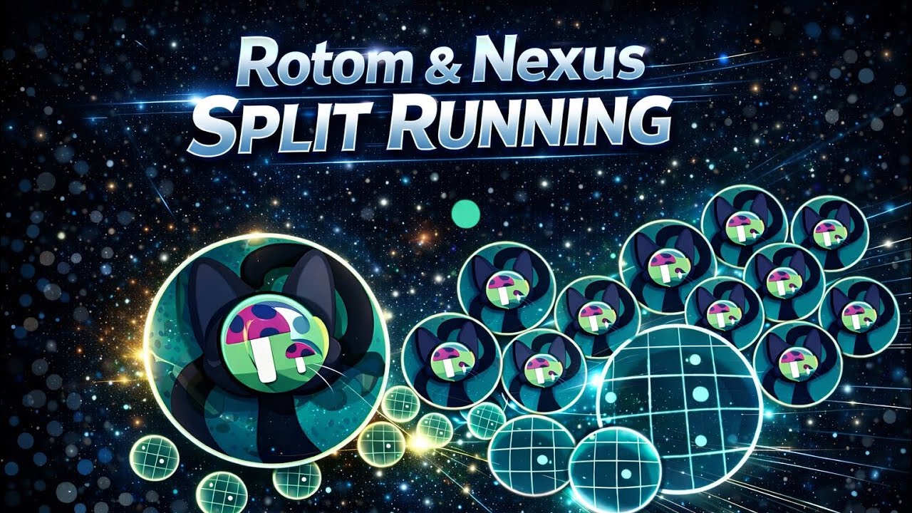 Agar.io Mobile - Rotom & Nexus split running‼️