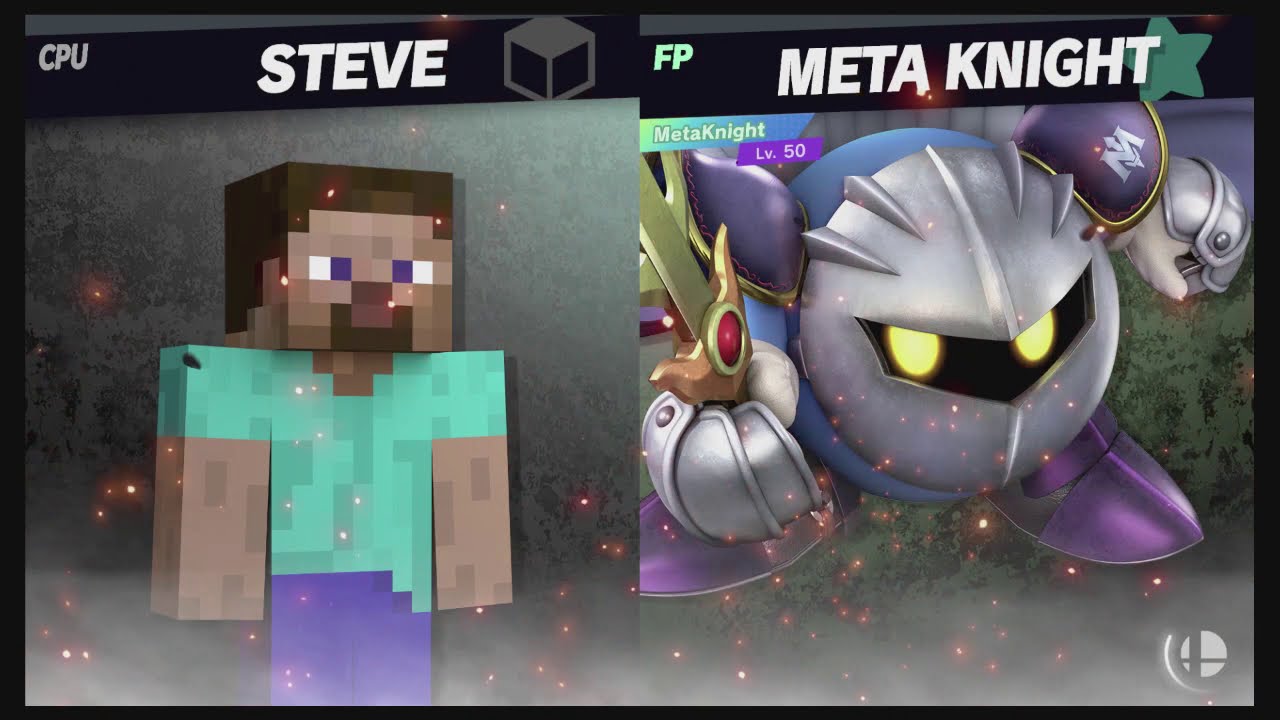 Super Smash Bros Ultimate Amiibo Fights – Steve & Co #194 Steve vs Meta Knight