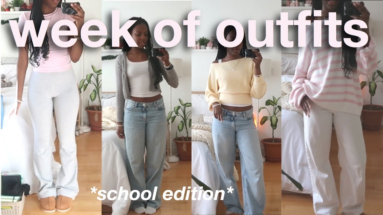 НЕДЕЛЯ *ШКОЛЬНЫХ* НАРЯДОВ | Идеи школьных нарядов!!👚