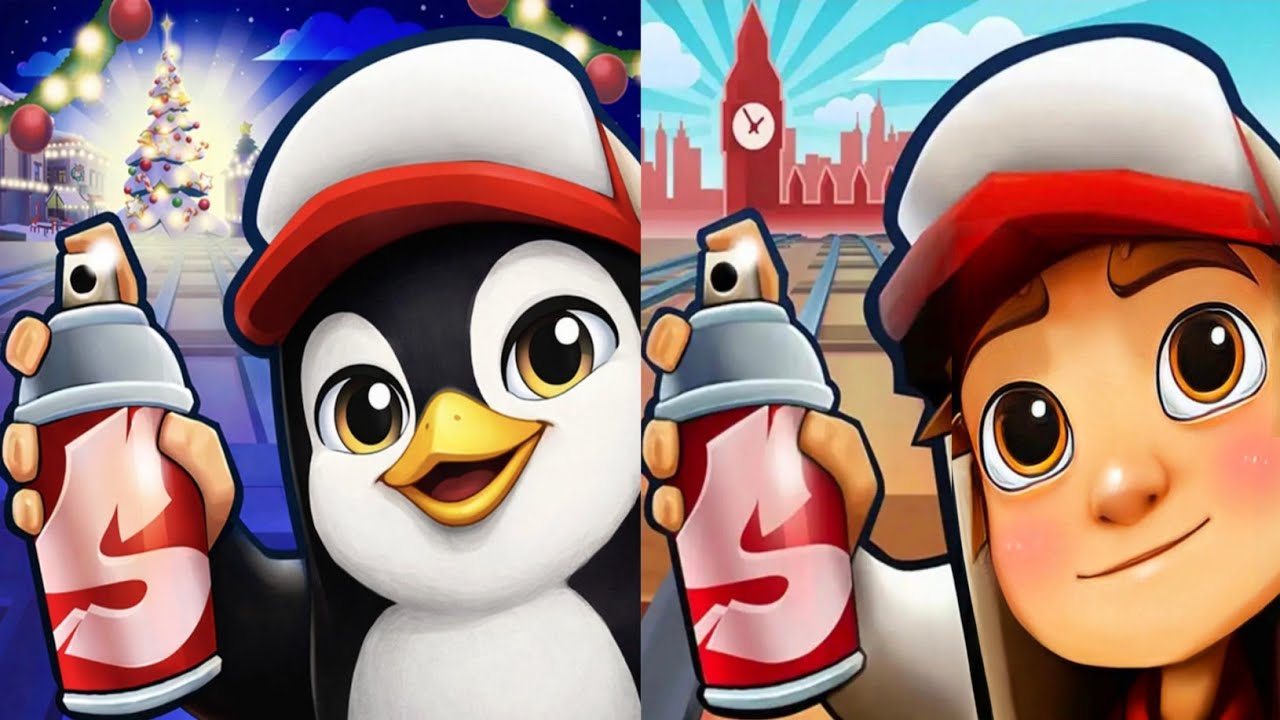 Subway surfers : Winter wonderland 2024 🆚 London 2026 Lucky Creatures Map Comparison 