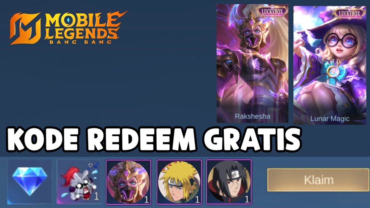 KODE REDEEM SKIN ITACHI & MINATO GRATIS TRIAL ! KODE REDEEM EMOTE, SKIN LUCKYBOX & DIAMOND GRATIS