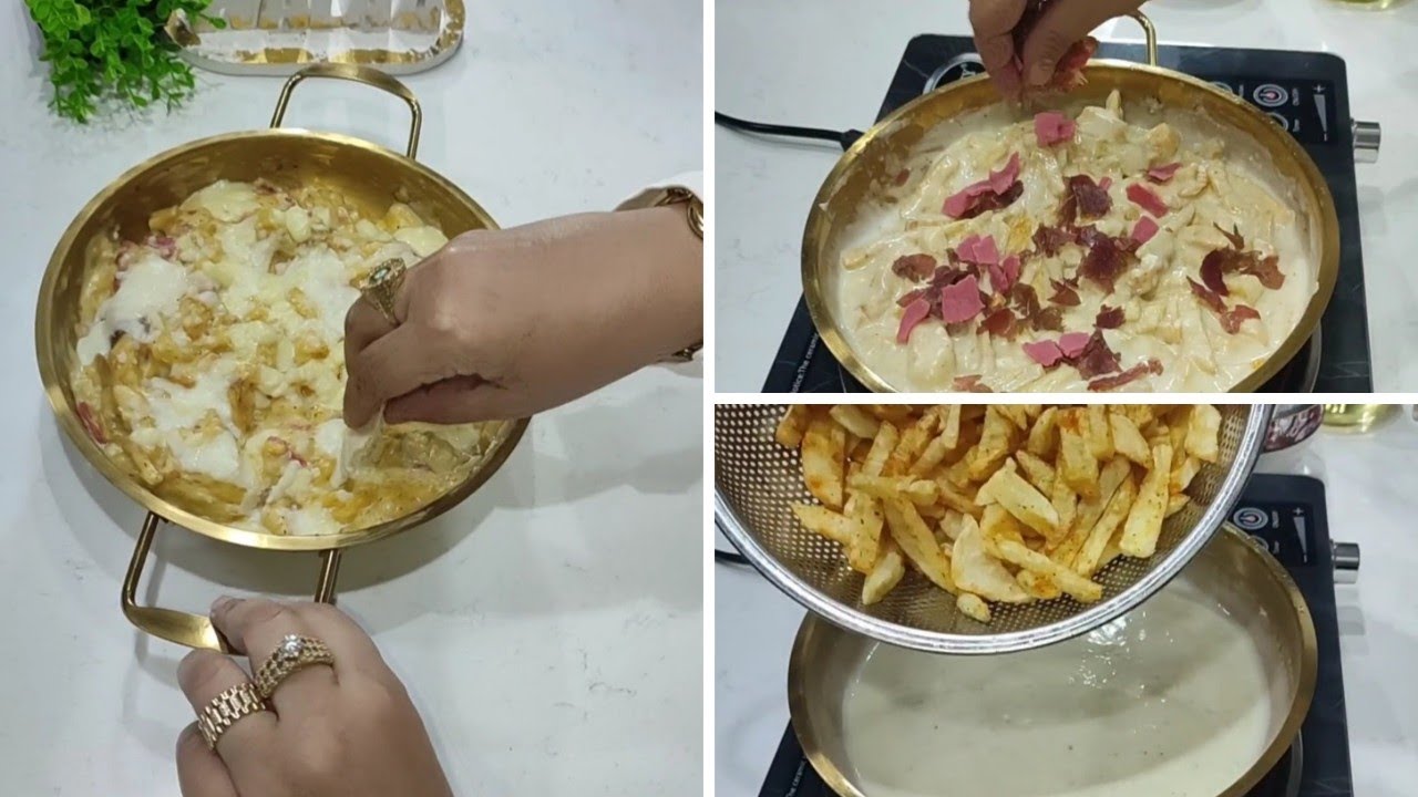طاسة بطاطس بالجبن زي المطاعم 😋 حل جوع آخر الليل بطريقة سريعة وطعم رهيب🔥