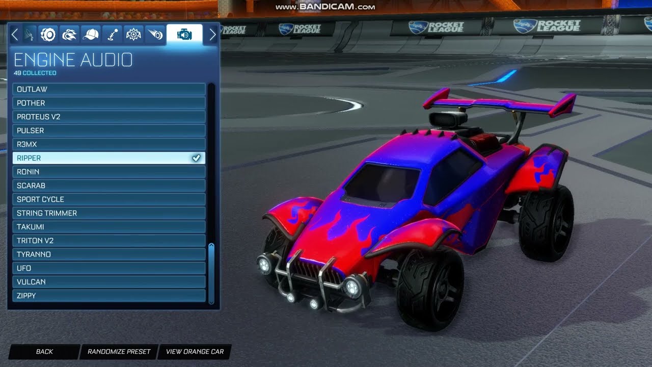 Rocket League every car sound (58)