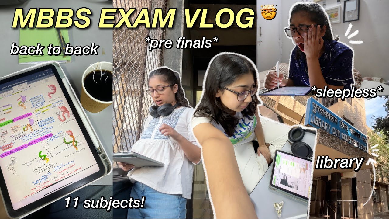*MBBS* FINAL YEAR EXAM WEEK😭 11 subjects! BACK TO BACK, sleepless nights📚 lots of studying
