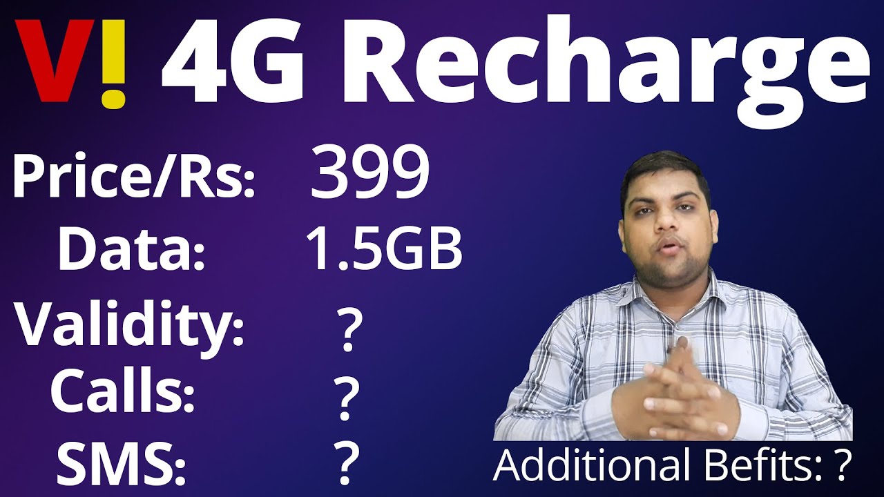 Vi Rs 399 recharge plan  Vi recharge plan with 1.5GB per day internet  Vi 4G recharge plan 2022