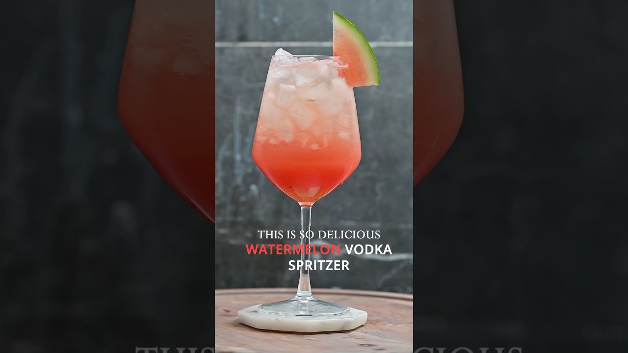 Watermelon Vodka Spritzer 🍉 #bar #cocktail #cocktailbar #recipe #cocktails #drink #cocktaillounge