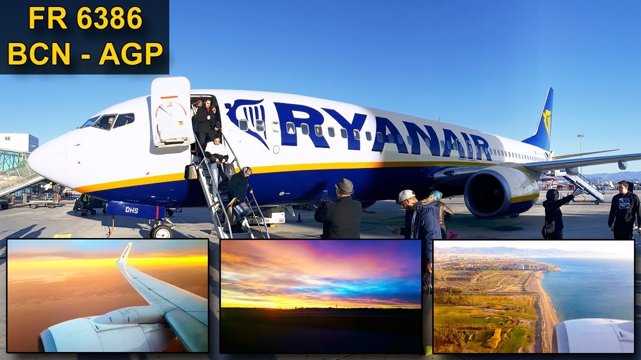 TRIP REPORT | Ryanair | BARCELONA - MALAGA | Epic Sunrise Flight | Boeing 737
