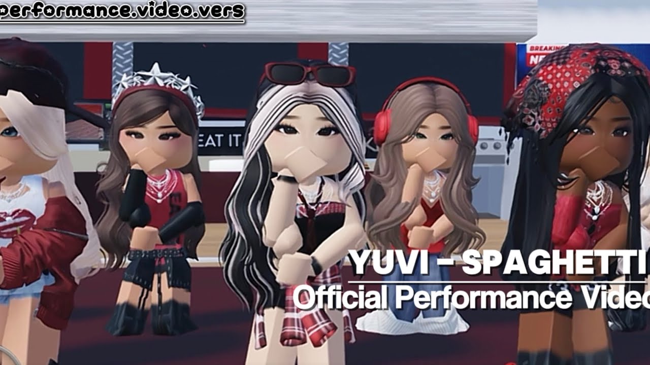 YUVI - Spaghetti: OFFICIAL PERFORMANCE VIDEO (Original: @HYBELABELS @LESSERAFIM_official) #roblox