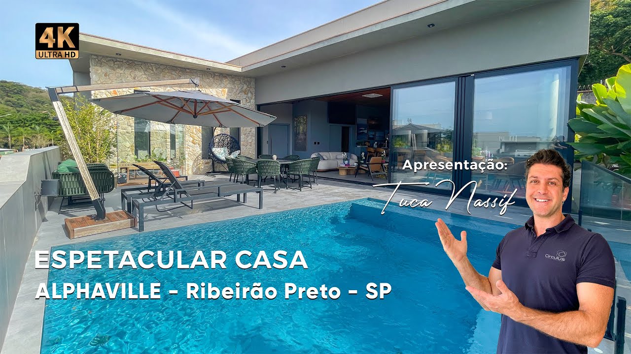 ESPETACULAR CASA NO ALPHAVILLE RIBEIRÃO PRETO - SP 324m² - 4 SUÍTES ZONA SUL DE RIBEIRÃO PRETO - SP