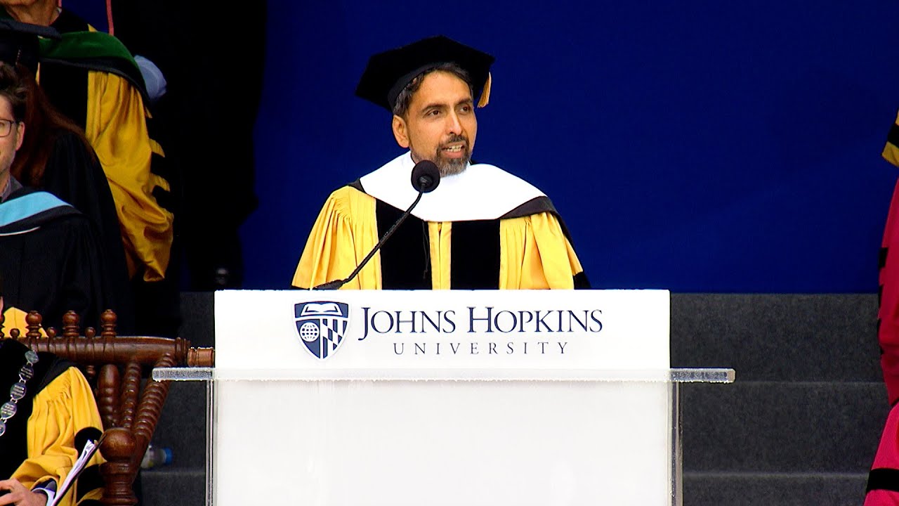 Sal Khan speaks at Johns Hopkins University's 2025 Commencement