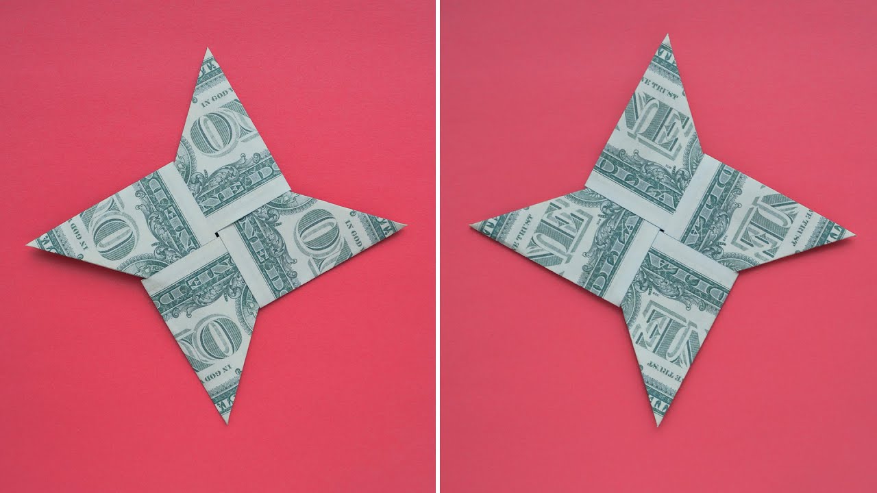 BIG MONEY SHURIKEN (Ninja Star) | Easy Modular Dollar Origami | Tutorial DIY by NProkuda