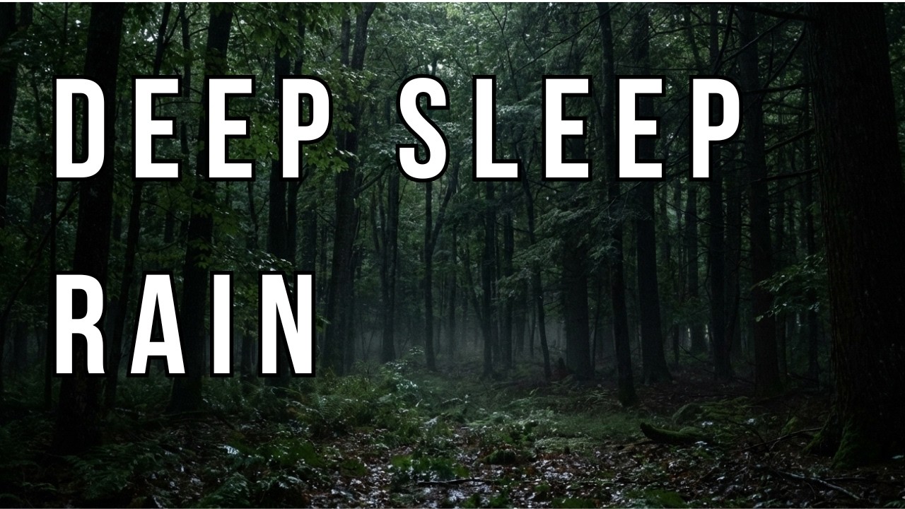 Misty Forest Rain for Deep Sleep 🌧️ Relaxing Woodland Rain Sounds (No Thunder)