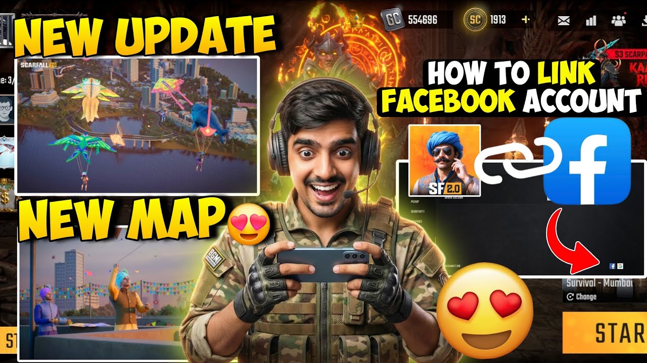 Scarfall 2.0 New Update Is Here | How To Link Facebook Account | Scarfall 2.0 New Map 😍