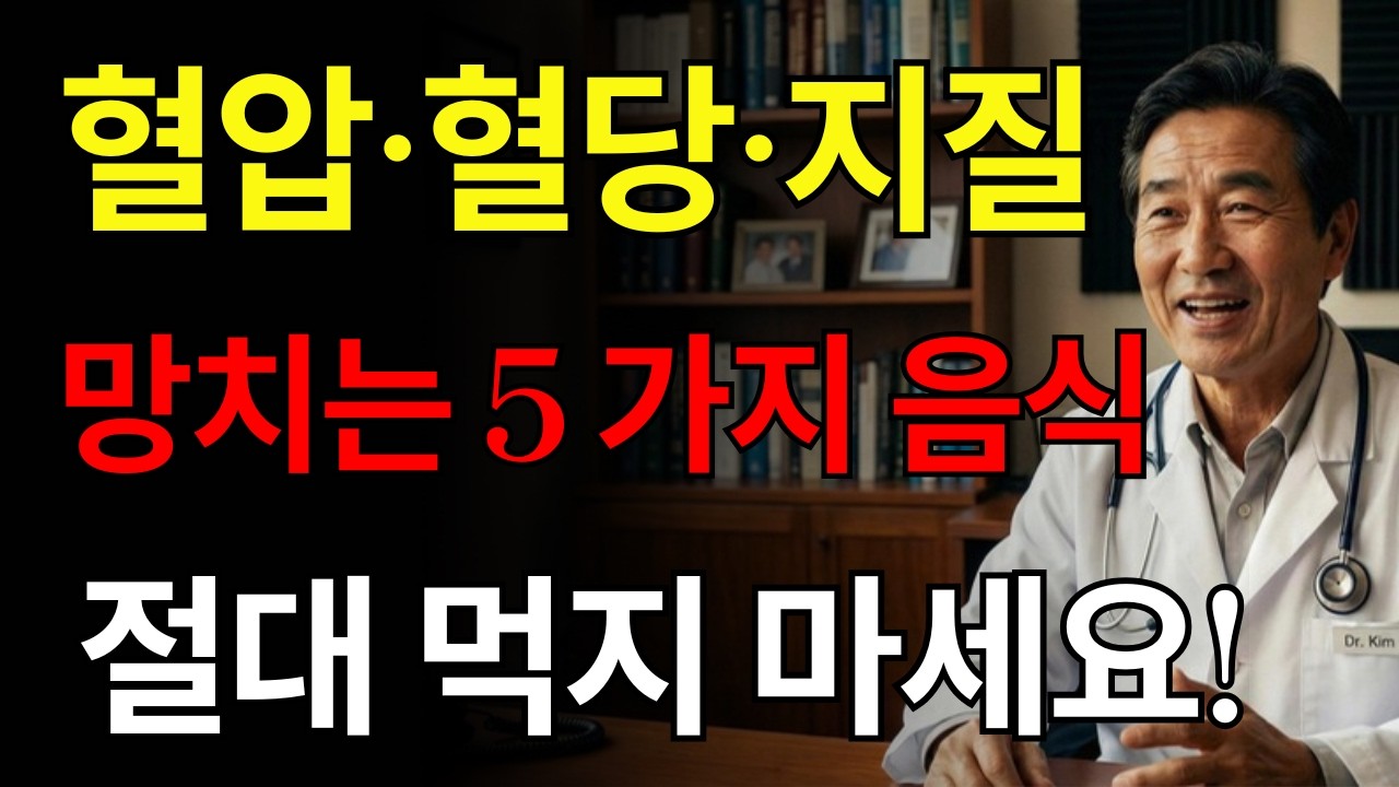 고지혈증 고혈압 당뇨 환자가 절대 먹어서는 안 될 5가지 음식 | 의사가 공개하는 | 혈관 건강 | 노년 건강