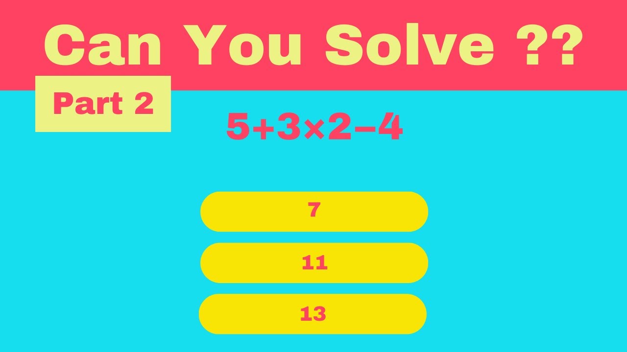 BODMAS Quiz | Ultimate Mathematics quiz | Part 2