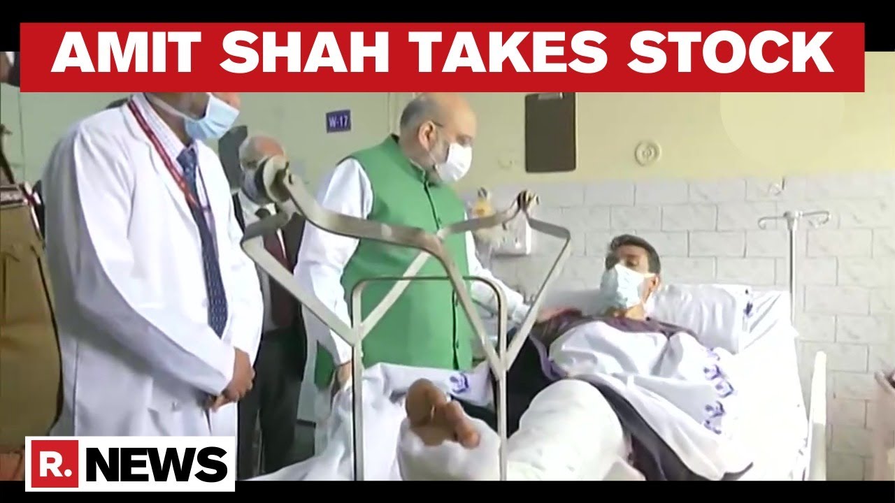 Amit Shah Visits Tirath Ram Hospital, Meets Cops Injured In Delhi violence