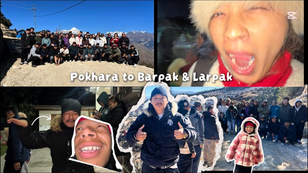 Kubjey pariwar’s tour from pokhara to Gorkha Barpak & Larpak ❤️🚌 #gorkha #barpak 