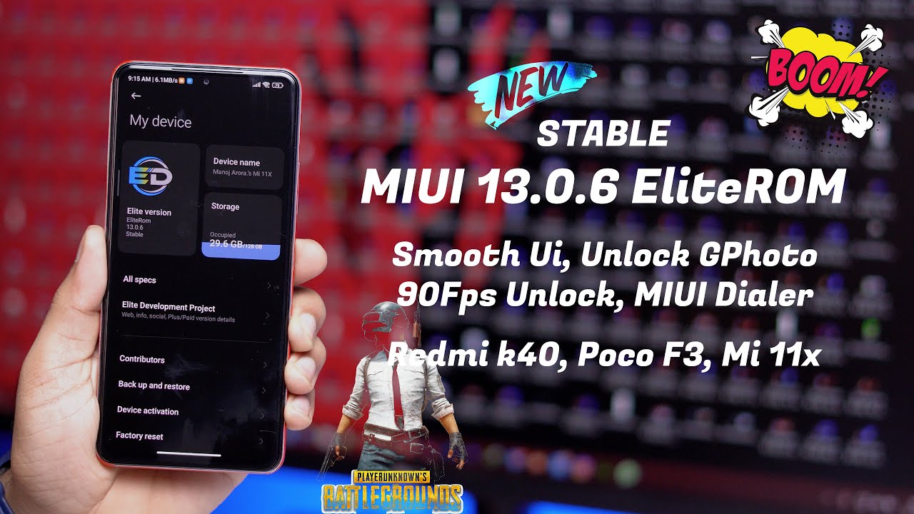 STABLE MIUI 13.0.6.0 EliteROM for Mi 11x Review, Smooth Ui, 90FPS Gaming, Unlimited Gphoto Storage..