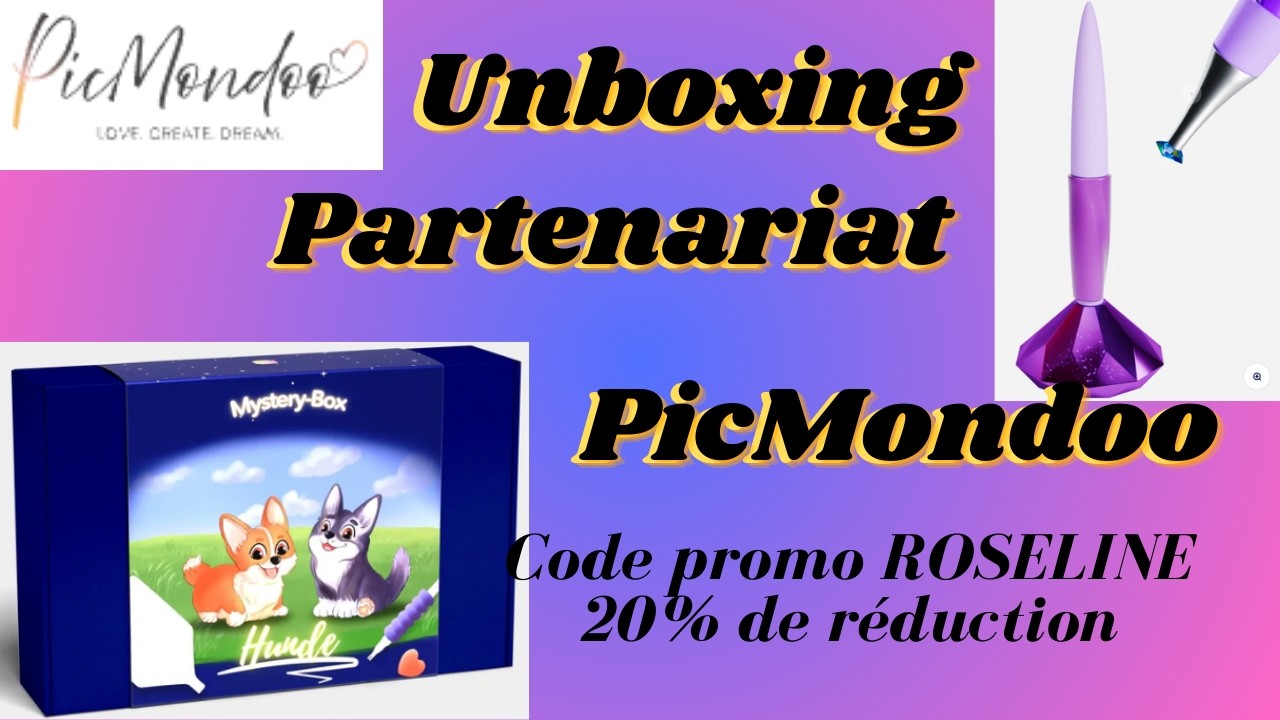 Unboxing partenariat Picmondoo #mysterybox #arttherapy #picmondoo #diamondpainting #collab