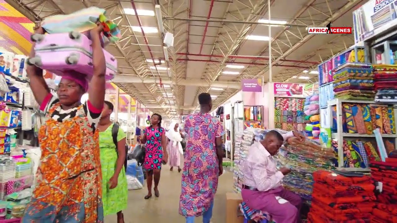4K AFRICA BIGGEST INDOOR MARKET in GHANA || KEJETIA MARKET KUMASI #52
