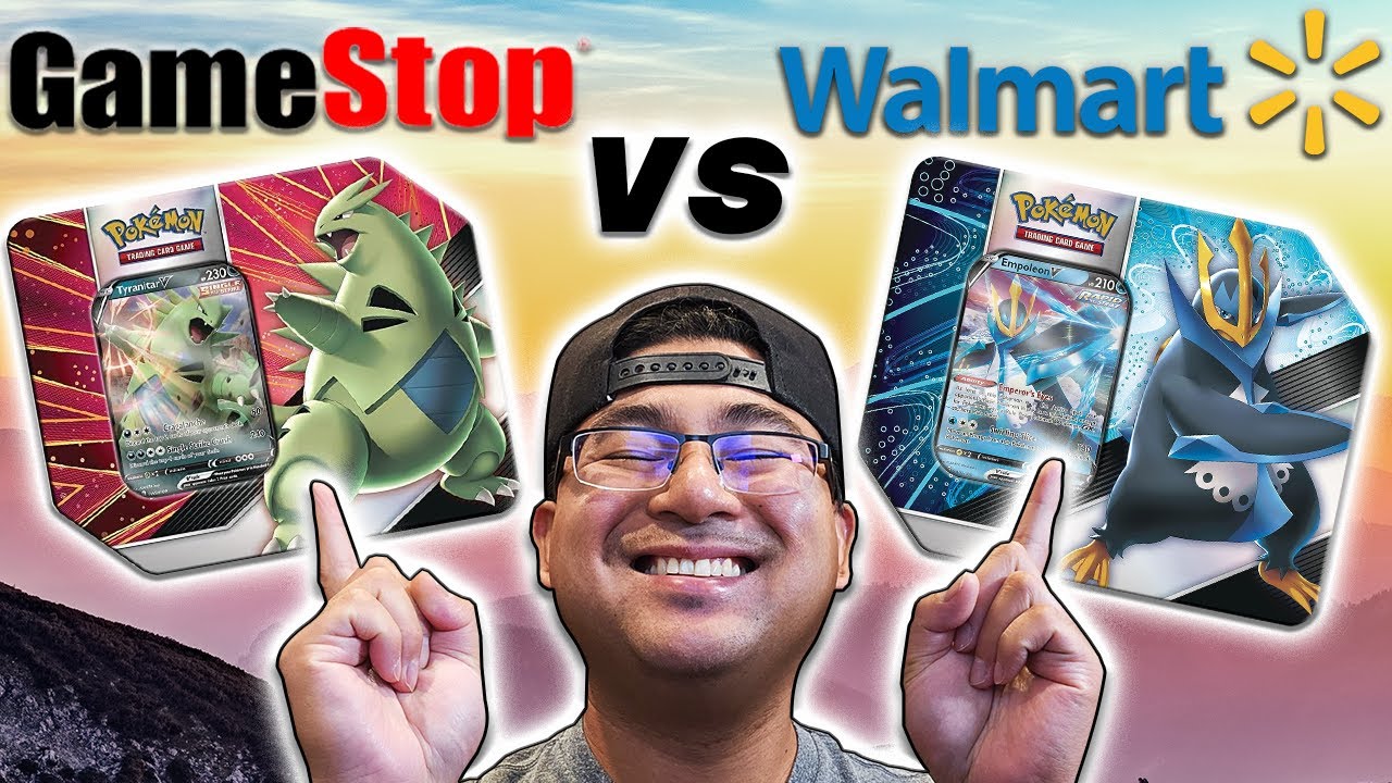 Gamestop Vs Walmart - V Striker Tin Battle with Evolving Skies