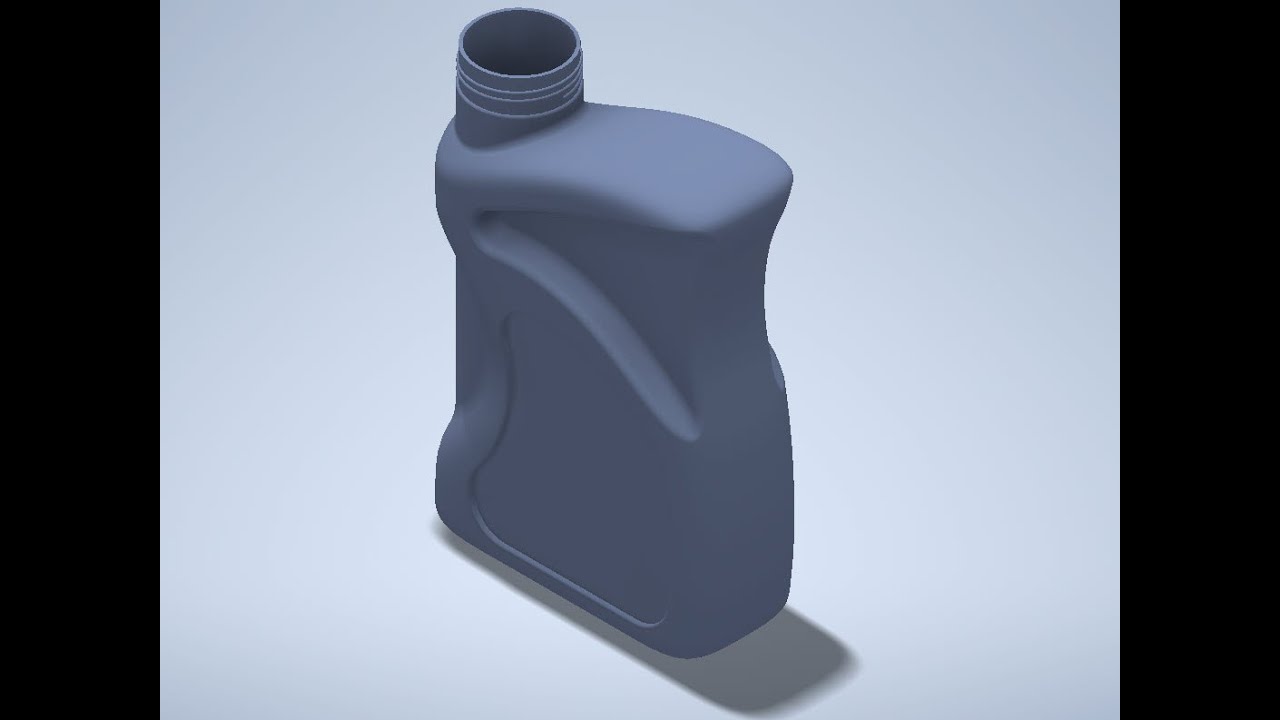 1 Litre Engine Oil Container using Inventor 2021 Freeform.