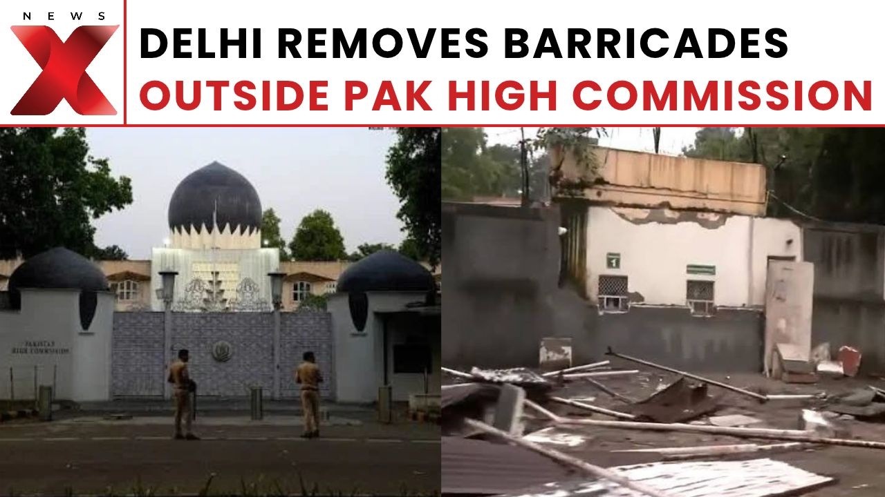 Delhi: Indian Authorities Remove Barricades, Traffic Bollards Outside Pakistan High Commission
