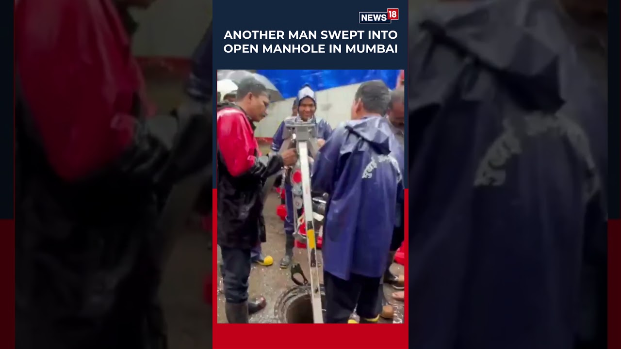 Mumbai Monsoon Crisis: Search Operation Underway After Man Falls Into Manhole on Khairani Road |N18S