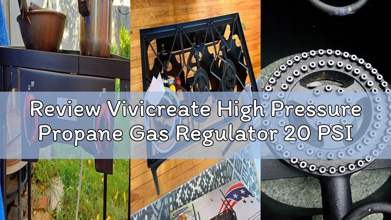 Review Vivicreate High Pressure Propane Gas Regulator 20 PSIG Outdoor Camping BBQ Grill Stove Burner