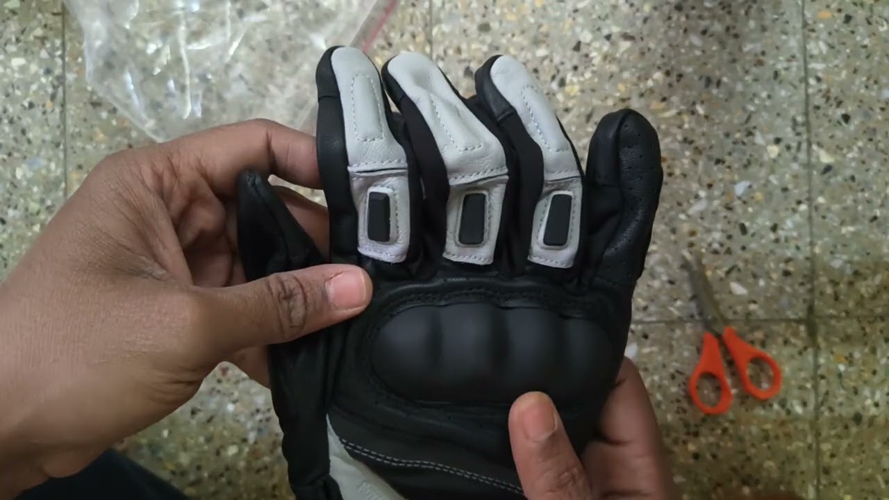 Royal Enfield ARIZONA LEATHER GLOVES - GREY Unboxing 