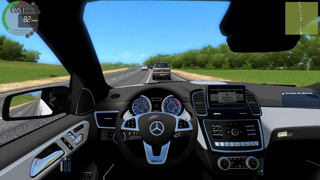 City Car Driving - Mercedes GLS63 with Logitech G29