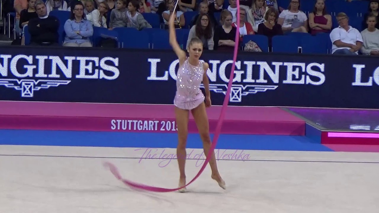 Mariya MATEVA (BUL) ribbon - 2015 Stuttgart worlds Qualifs