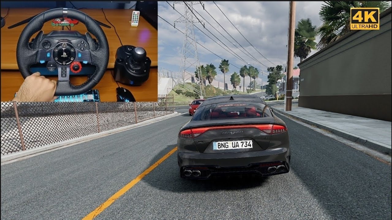 Kia Stinger - Realistic POV Driving & Sport Sedan Experience in 4K | Logitech G29 | BeamNG.drive