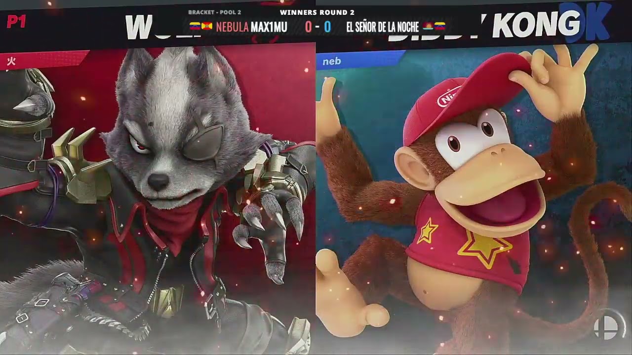 Max1mu (Diddy Kong) VS Ragzeo (Wolf) Pool 2 - WR2 | D6 Smash League 4